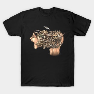 Head Scream Doodle Flat T-Shirt